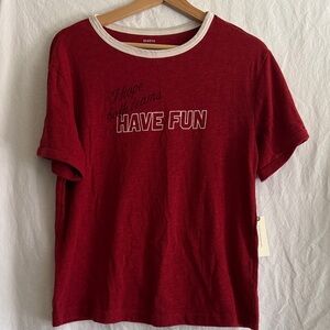 Anthropologie x Maeve I hope both teams have fun T-Shirt